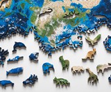 Icosahedral Projection Earth Puzzle