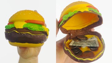Rubber Cheeseburger Change Purse