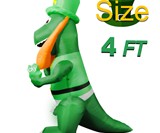 4' Tall St. Patrick's Day T-Rex