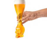 Brainfreeze Skull Beer Glass & Stand