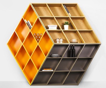 Rubika 3D Illusion Rubik's Cube Bookcase Rubika 3D Illusion Rubik's Cube Bookcase