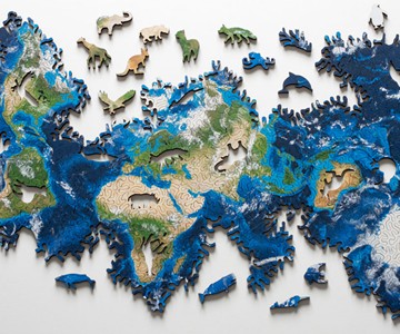 Icosahedral Projection Earth Puzzle Icosahedral Projection Earth Puzzle