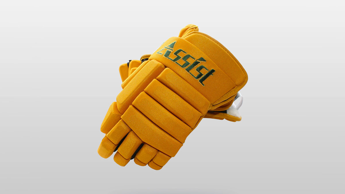 Third Assist Vintage-Style Hockey Gloves