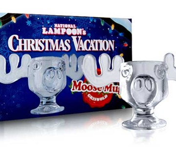Christmas Vacation Glass Moose Mug