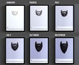 Bearded Year Transparent Overlay Calendar
