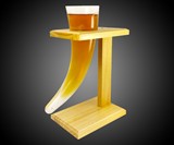 Viking Beer Horn Glass with Stand