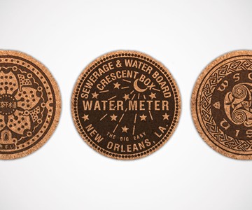 RethinkTANK City Manhole Cover Coasters & Trivets