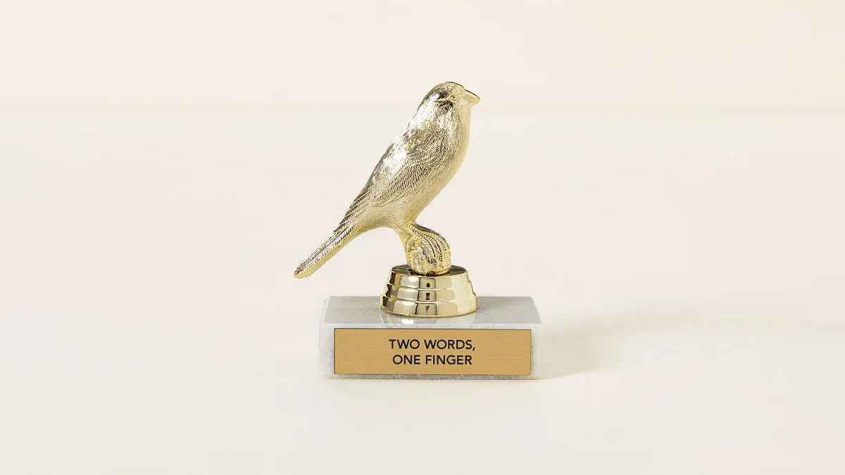 Flipping the Bird Trophy