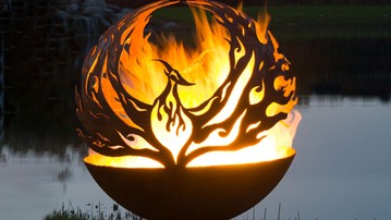 Phoenix Rising Fire Pit Sphere