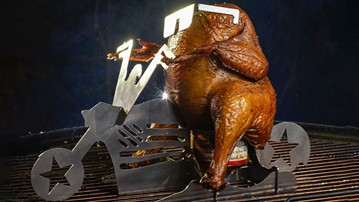 Motorcycle Beer Can Chicken Stand