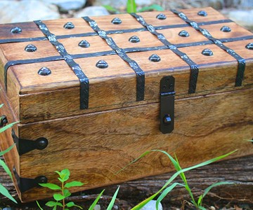 Wooden Pirate Treasure Chest
