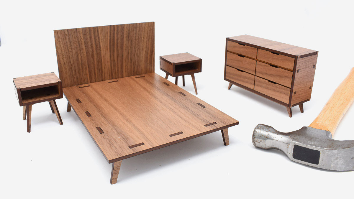 Mini Materials Mid-Century Modern Wood Furniture Kits Mini Materials Mid-Century Modern Wood Furniture Kits
