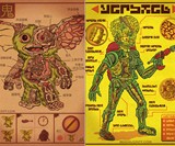 Movie Creature Anatomy Prints - Gizmo & Alien
