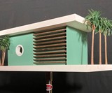 Mid-Century Wood Shop Birdhouses