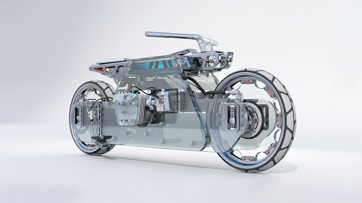 Nu'Clear Bulletproof Glass Concept Motorcycle Nu'Clear Bulletproof Glass Concept Motorcycle