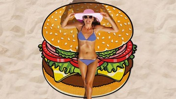 Cheeseburger Beach Towel Cheeseburger Beach Towel