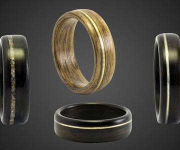 Ebeniste Bentwood Ring