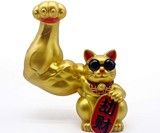 Strong Arm Maneki-Neko Good Luck Cat