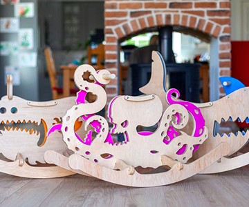 Linen Art Rocking Monsters