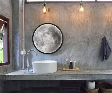 Moon Mirror Transforming Mirror & Wall Lamp Moon Mirror Transforming Mirror & Wall Lamp