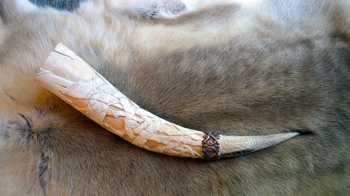 Hand Carved Drinking Horns Hand Carved Drinking Horns