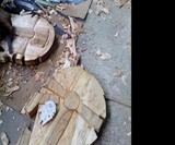 Hand Carved Millennium Falcon