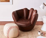 Baseball Mitt Chair & Ball Ottoman