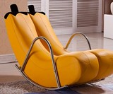 Leather Banana Rocking Chair