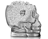 Glass Skull Ice Bucket - Side View