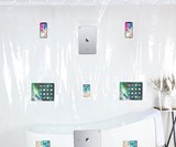 Clear Shower Curtain with Phone & Tablet Pockets