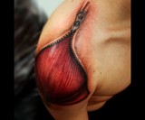Cyborg Tattoos - Exposed Shoulder Muscle Tissue