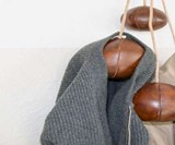 Old Leather Balls Coat Rack