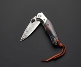 Romance of Men Illusion Damascus Folding Pocket Knife