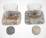 Whiskey-Chilling Granite Coaster Set