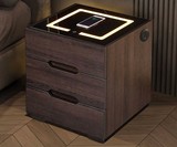 Wireless Charging Nightstand with LED Lights