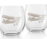 Airplane Whiskey Decanter & Glass Set