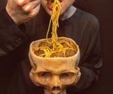 Human Skull Bowl