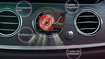 Record Player Car Air Freshener with Spinning Turntable Record Player Car Air Freshener with Spinning Turntable
