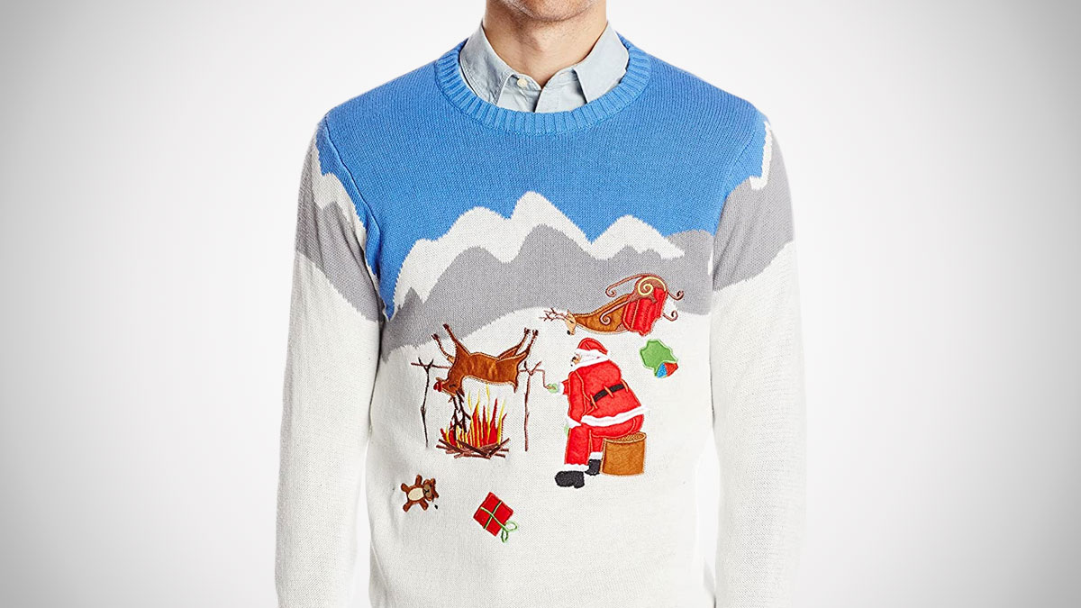 Reindeer on the Spit Ugly Christmas Sweater