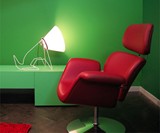 Cone Doggie Lamp Staring at an Empty Chair
