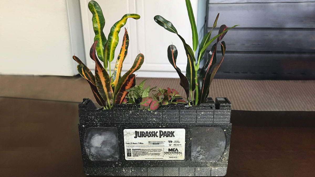 Recycled VHS Tape Planters Recycled VHS Tape Planters