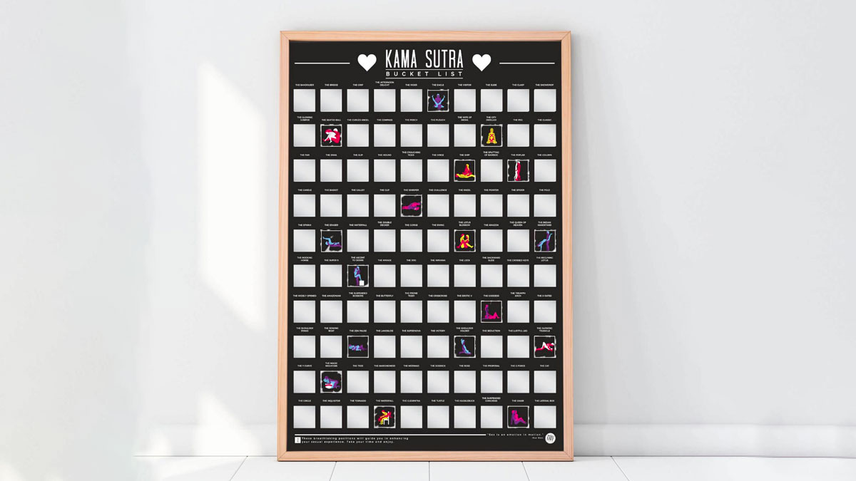 Kama Sutra Bucket List Scratch Poster Kama Sutra Bucket List Scratch Poster
