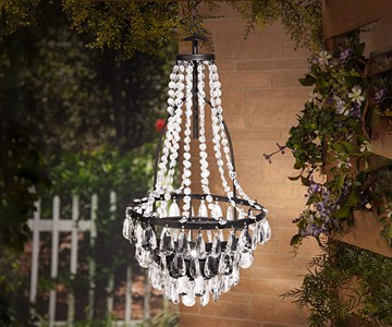 Solar-Powered Patio Chandelier Solar-Powered Patio Chandelier