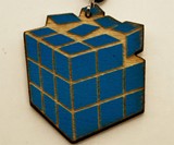 Black Light Rubik's Cube Necklace