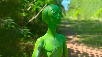 Area 51 5-Foot Glow-in-the-Dark Alien Statue