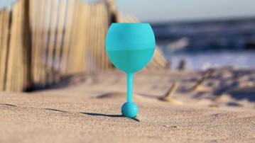 The Beach Glass Wine Goblet The Beach Glass Wine Goblet