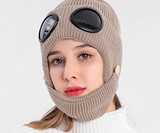 Aviator Goggle Beanie with Face Muffler
