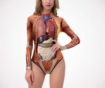Internal Organs Rash Guard Swimsuit