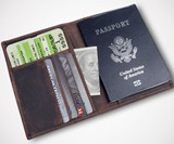 RFID-Blocking Leather Passport Holder