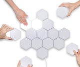 Modular, Touch-Sensitive Hexagonal Wall Lights